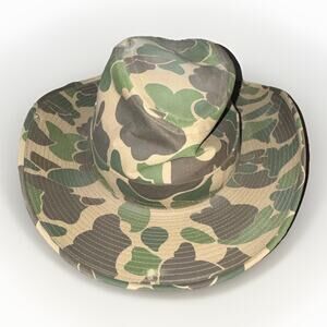 Camo Safari Hat Size 7 Green/Tan/Brown